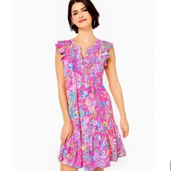 Lilly Pulitzer Dresses & Skirts - NWT Lilly Pulitzer Golda Dress Pink Isle Shell Me Something Good